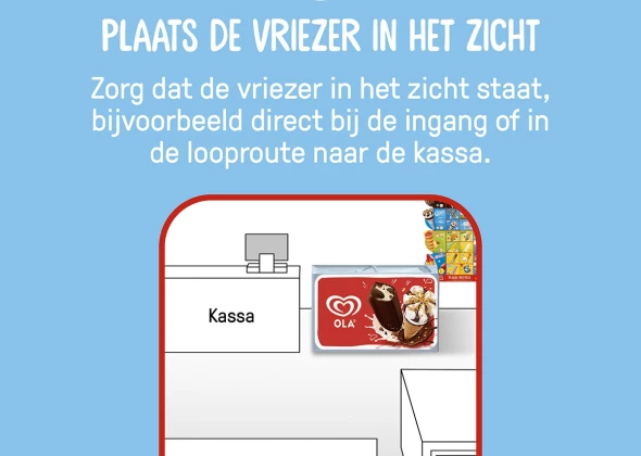 Plaats de vriezer in het zicht