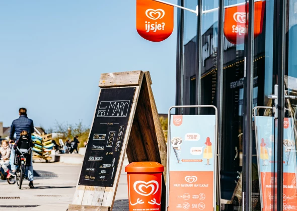 IJs verkopen met POS-materiaal
